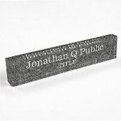 Porte-nom Pour Bureau Marbre foncé élégant