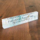 Porte-nom Pour Bureau Marbre moderne sur mesure Acrylique (Taille)