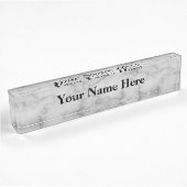 Porte-nom Pour Bureau Marbre noir et blanc