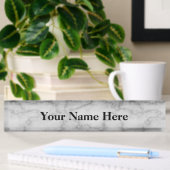 Porte-nom Pour Bureau Marbre noir et blanc