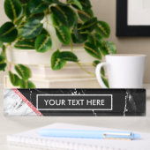 Porte-nom Pour Bureau Marbre noir et blanc