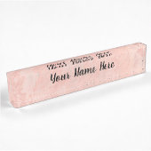 Porte-nom Pour Bureau Marbre or rose