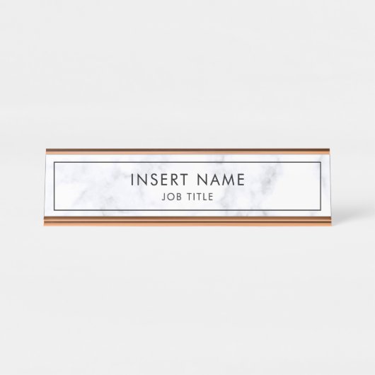 Porte-nom Pour Bureau Marbre professionnel moderne (Devant)