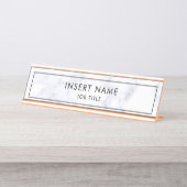 Porte-nom Pour Bureau Marbre professionnel moderne (Devant)