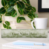 Porte-nom Pour Bureau Marbre vert et blanc