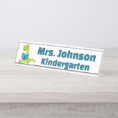 Porte-nom Pour Bureau Mare Green Dinosaur Enseignant (Devant)