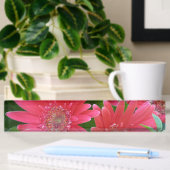 Porte-nom Pour Bureau Marguerite rose de Gerbera