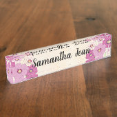 Porte-nom Pour Bureau Marguerites (Taille)