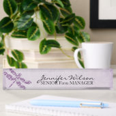 Porte-nom Pour Bureau Mariage de libellule de Damas pourpre