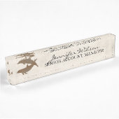 Porte-nom Pour Bureau Mariage Rustique Dolphins Beach