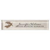 Porte-nom Pour Bureau Mariage Rustique Dolphins Beach (Devant)