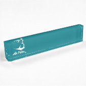 Porte-nom Pour Bureau Marlin bleu