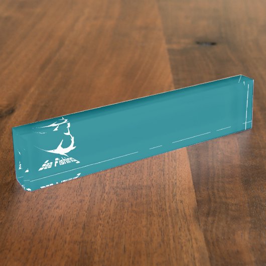 Porte-nom Pour Bureau Marlin bleu (Taille)