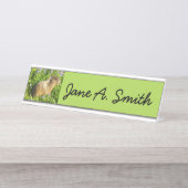 Porte-nom Pour Bureau Marmot dans le Mont Rainier Fleurs sauvages (Devant)