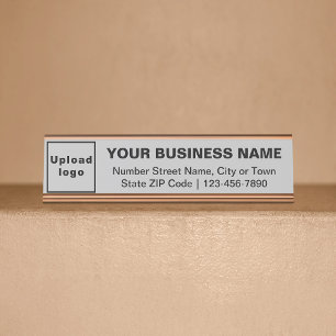 Porte-nom Pour Bureau Marque d'affaires sur Gris Standard Desk Nom Plaqu
