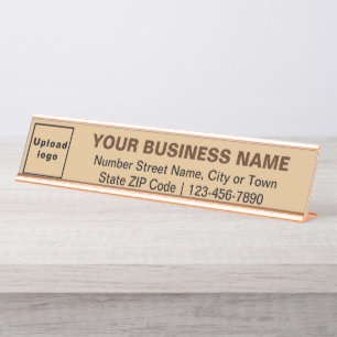 Porte-nom Pour Bureau Marque d'affaires sur le bureau Brown Longue Longu