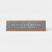 Porte-nom Pour Bureau Marquee d'or rose (Devant)