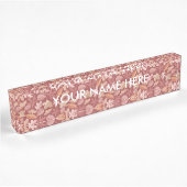 Porte-nom Pour Bureau Marsala motif feuille