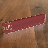 Porte-nom Pour Bureau Marteau et faucille (Taille)