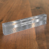 Porte-nom Pour Bureau Masculine industrielle Métal apparence graphique (Taille)