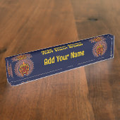 Porte-nom Pour Bureau Masque rituel du roi guerrier tribal (Taille)