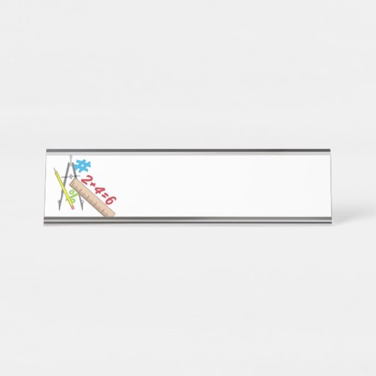 Porte-nom Pour Bureau Mathématiques (Devant)