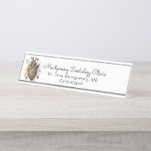 Porte-nom Pour Bureau Médecin cardiologue (Devant)