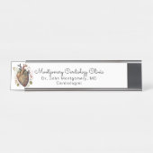 Porte-nom Pour Bureau Médecin cardiologue (Devant)