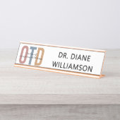 Porte-nom Pour Bureau Médecin de l'ergothérapie sur mesure (Devant)