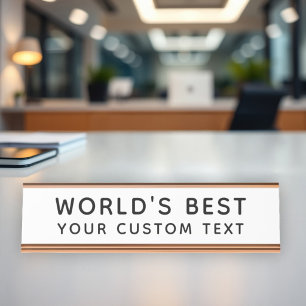 Porte-nom Pour Bureau Meilleur texte personnalisé drôle de bureau dans l