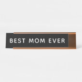 Porte-nom Pour Bureau Meilleure Maman Ever (Devant)