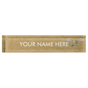 Porte-nom Pour Bureau Mélangeur en béton beige