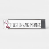 Porte-nom Pour Bureau "Membre STILETTO Gang" (Devant)