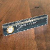 Porte-nom Pour Bureau mer abstraite bleu (Taille)