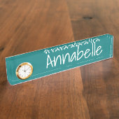 Porte-nom Pour Bureau Mer profonde (Taille)