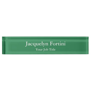 Porte-nom Pour Bureau Mer Vert Plaine Élégant Moderne Minimaliste