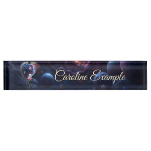 Porte-nom Pour Bureau Mère de l'Univers – Celle qui rêve les étoiles.