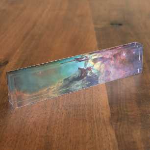 Porte-nom Pour Bureau Mers tempétueuses de la lagune Nebula à Sagittariu