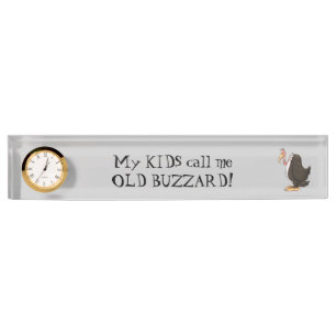 Porte-nom Pour Bureau Mes enfants m'appellent vieux plat de bureau de