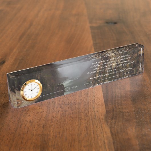 Porte-nom Pour Bureau Mesure du succès Inspirationnel (Taille)