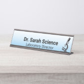 Porte-nom Pour Bureau Microscope (Devant)