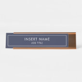 Porte-nom Pour Bureau Midnight Blue Modern Professional (Devant)