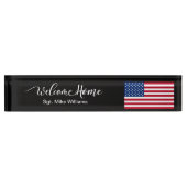 Porte-nom Pour Bureau Militaire Soldat Bienvenue à la maison Classe Amér (Devant)