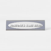 Porte-nom Pour Bureau Mini-tuiles de pierre par Kenneth Yoncich (Devant)