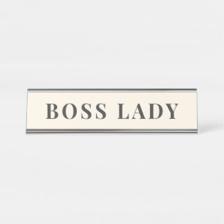 Porte-nom Pour Bureau Minimaliste Crème Ivoire Femme Patron Bureau Sur M
