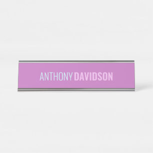 Porte-nom Pour Bureau Minimaliste Élégant Professionnel Orchidée Lilac B