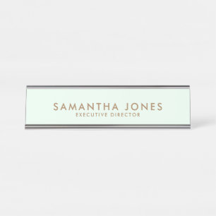 Porte-nom Pour Bureau Minimaliste Moderne Exceptionnel Pastel Mint Green
