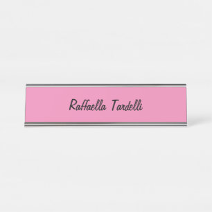 Porte-nom Pour Bureau Minimaliste personnalisé customisé nom couleur ros