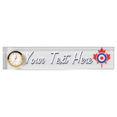 Porte-nom Pour Bureau Mod personnalisé CANADA de rondeau de feuille (Devant)