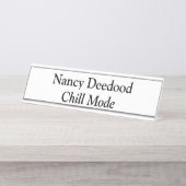 Porte-nom Pour Bureau Mode réfrigération Funny Blanc (Devant)